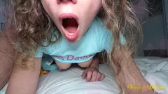 تشغيل زوج الأم، Creampie، افتضاض، ابنة زوجته الصغيرة