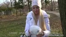 Play Adolescent european baby maked by holidaymaker and suck in his gumshoe for cash in 13